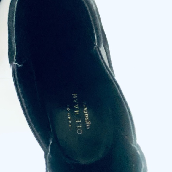 Cole Haan - Black Suede Boots with 3 Inch Block Heel - Great Condition - Picture 11 of 15